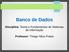 Banco de Dados. Disciplina: Teoria e Fundamentos de Sistemas de Informação. Professor: Thiago Silva Prates