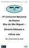 3º Concurso Nacional de Ensino Ilha de São Miguel