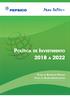 Política de Investimento 2018 a 2022