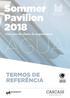 Sommer Pavilion 2018 concurso de ideias de arquitectura ÁGUA TERMOS DE REFERÊNCIA