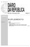 SUPLEMENTO II SÉRIE ÍNDICE. Finanças PARTE C. Sexta-feira, 18 de janeiro de 2019 Número 13