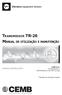 Transmissor TR-26. Manual de utilização e manutenção.   Vibration equipment division. *Tradução das instruções originais