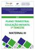 PLANO TRIMESTRAL EDUCAÇÃO INFANTIL 1º MATERNAL III