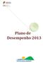 Plano de Desempenho 2013