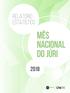 RELATÓRIO ESTATÍSTICO MÊS NACIONAL DO JÚRI