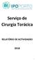 Serviço de Cirurgia Torácica RELATÓRIO DE ACTIVIDADES