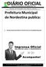 DIÁRIO OFICIAL PREFEITURA MUNICIPAL DE NORDESTINA - BA