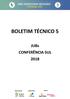 BOLETIM TÉCNICO 5. JUBs CONFERÊNCIA SUL 2018