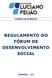 REGULAMENTO DO FÓRUM DE DESENVOLVIMENTO SOCIAL