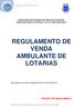 REGULAMENTO DE VENDA AMBULANTE DE LOTARIAS