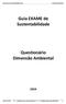 Guia EXAME de Sustentabilidade. Questionário. Dimensão Ambiental