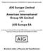 AIG Europe Limited para American International Group UK Limited e AIG Europe SA