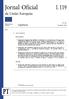 Jornal Oficial da União Europeia L 119. Legislação. Atos não legislativos. 62. o ano. Edição em língua portuguesa. 7 de maio de 2019.