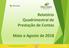 Relatório Quadrimestral de Prestação de Contas. Maio a Agosto de